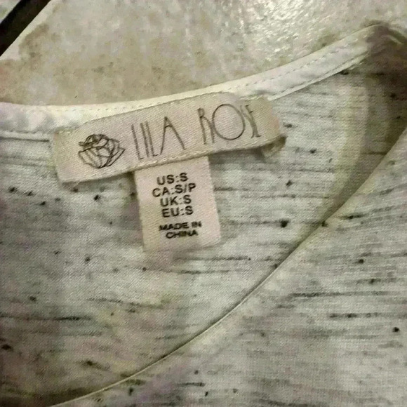 Lila Rose Oatmeal Short Sleeve Dress Size Small - Picture 3 of 3